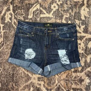 Trendy Distressed Denim Shorts